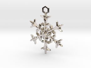 Snowflake Charm in Rhodium Plated Brass