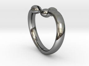 The D Ring - Sz.5 in Fine Detail Polished Silver