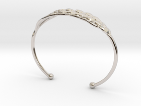 Wheat Bracelet all sizes in Rhodium Plated Brass: Small