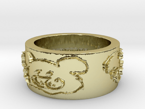 Baywood Bear Ring Size 7 in 18K Gold Plated
