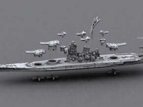 1/1800 IJN BB Yamato[1941] in White Natural Versatile Plastic
