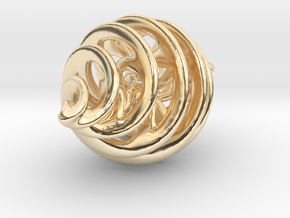 Entanglement Bauble (with loop) in 14k Gold Plated Brass