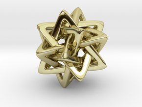 Five Tetrahedra, medium in 18K Gold Plated