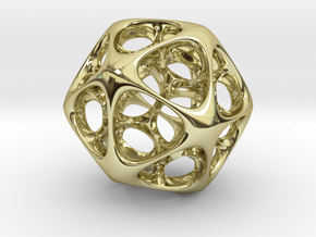 Icosahedron IV, medium in 18K Gold Plated