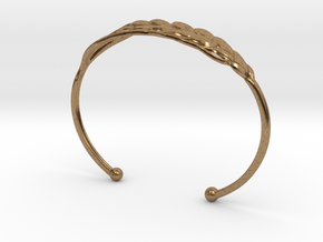 Wheat Bracelet all sizes in Natural Brass: Small
