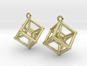 Tesseract Earrings in 18K Gold Plated