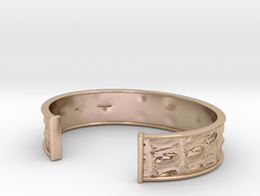 Gator small,medium,large in 14k Rose Gold Plated Brass: Small