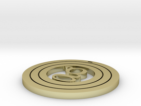 Coaster Round in 18K Gold Plated