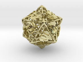 Botanical d20 Ornament in 18K Gold Plated
