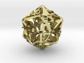 Pinwheel d20 Ornament in 18K Gold Plated