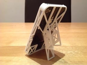 iPhone 4 / 4s Case with Flip Out Stands - TriStand in White Natural Versatile Plastic