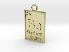 Barium Periodic Table Pendant in 18K Gold Plated