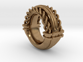 Rope Ring Print in Natural Brass