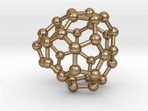 0037 Fullerene c36-09 c2v in Polished Gold Steel