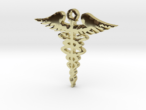 Caduceus pendant in 18K Gold Plated