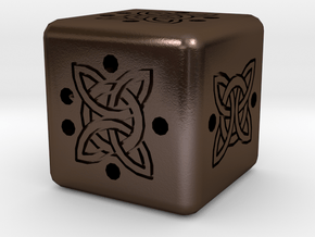 Dice161 in Polished Bronze Steel