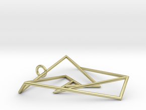 Impossible triangle pendant with a twist in 18K Gold Plated