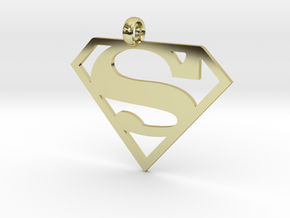 Superman necklace charm in 18K Gold Plated