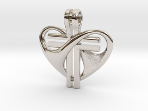 Love and Sacrifice - SMALL in Rhodium Plated Brass