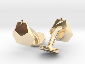 Asp mk II - Cufflinks (pair) in 14k Gold Plated Brass
