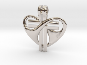 Love and Sacrifice - LARGE in Rhodium Plated Brass