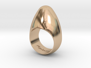 Egg Ring Size 10 in 14k Rose Gold Plated Brass