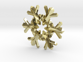 Snow Flake 6 Points F - 4cm in 18K Gold Plated