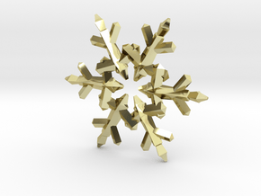 Snow Flake 6 Points C - 5cm in 18K Gold Plated
