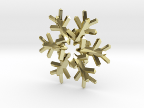 Snow Flake 6 Points E 4cm in 18K Gold Plated