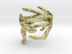 Antler Ring Size 7.5 in 18K Gold Plated