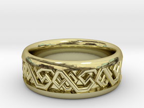 Men's Celtic Band - Size 11 in 18K Gold Plated