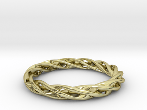 Möbius strip Ring-01#8 in 18K Gold Plated