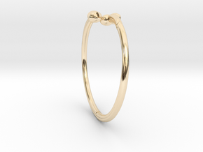 The D Wrap Bracelet - Small in 14K Yellow Gold