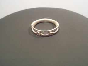 Celtic Weave Ring 2 in Polished Silver