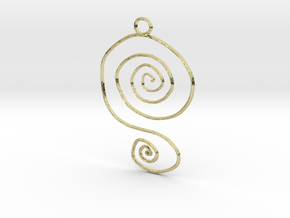 :Spiral Swirl: Pendant in 18K Gold Plated