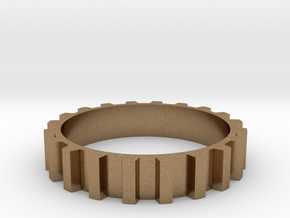 Gear Ring (Sz 7) in Natural Brass