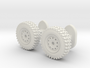 Wheel cufflinks  in White Natural Versatile Plastic