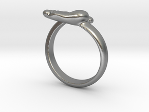 Newborn baby foot ring in Natural Silver