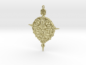 Baroque Ornament Amulet in 18K Gold Plated