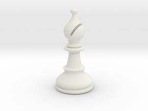 Bishop (Chess) in White Natural Versatile Plastic