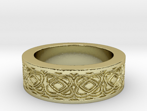 Celtic Design Ring Size 8 in 18K Gold Plated