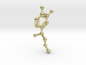 Adrenaline Molecule Keychain in 18K Gold Plated