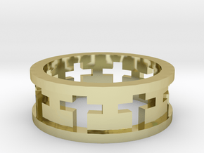 Cross Ring in 18K Gold Plated