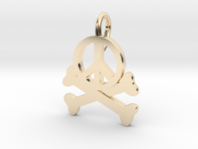 Homicidal Pacifist - Small in 14k Gold Plated Brass