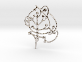 Neolithic 'Tree Of Life' Pendant in Rhodium Plated Brass