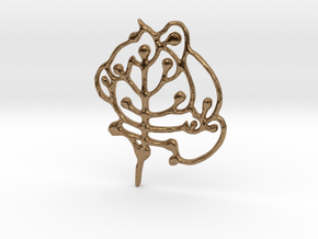 Neolithic 'Tree Of Life' Pendant in Natural Brass