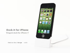 Dock-it for iPhone in White Processed Versatile Plastic