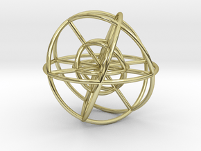 Metatron's Hypercube Spheres 80mm in 18K Gold Plated