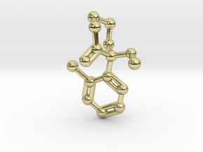 Ketamine Molecule Keychain Necklace in 18K Gold Plated