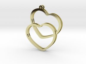 2 Hearts earrings in 18K Gold Plated